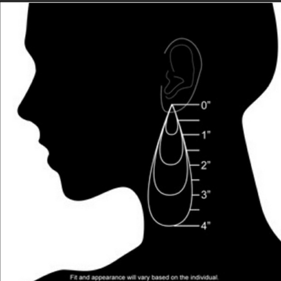 🌸3/$25 Simply Vera Wang Silver and Black Beaded Teardrop Hoop Dangle Earrings - Picture 11 of 11